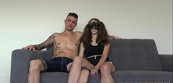  Busty and masked, a teen that loves rough sex